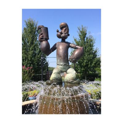 China High quality Modern style Popeye metal outdoor sculpture Customizable famous sculpture bronze in Europe for sale