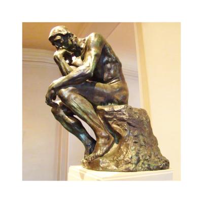 China Sculptures historic street bronze thinker Rodin europe famous statue exterior for sale