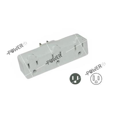 China Residential / Multipurpose 3 Gounded AC Outlet Wall Faucet Adapter Surge Protector for sale