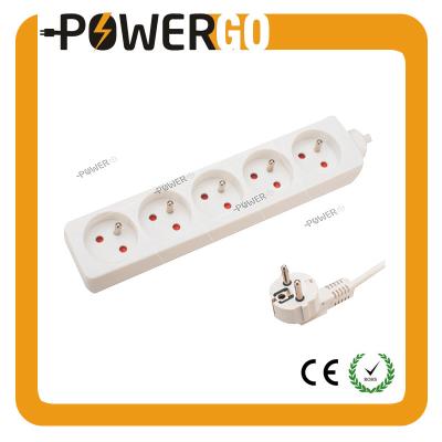 China European Standard CE ROHS N-F 5 Way Surge Protector French Type Residential / General Purpose Power Outlets for sale