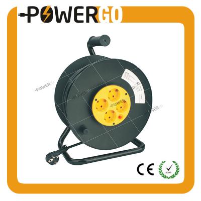 China Residential / General Purpose CE ROHS Listed 4 Ways 25m Cable Reel Electric Power Sockets H05VV-F 3G 2.0mm European Standard Surge Protector for sale