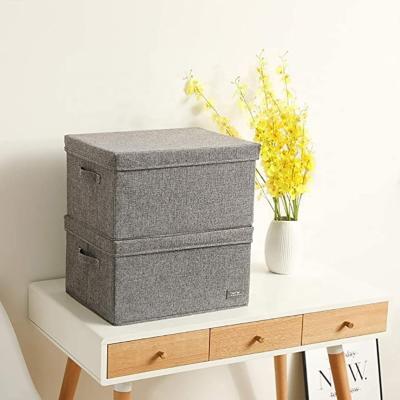 China Various Color Viable Good Quality Cheap Woven Fabric Cheap Price Foldable Storage Boxes Non Widely Use In Home Hotel for sale