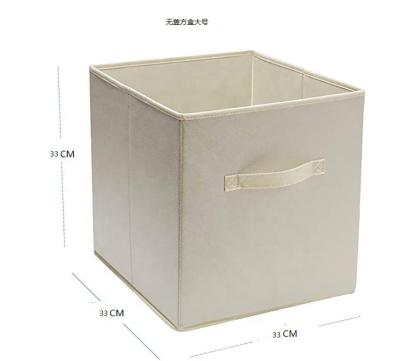 China Various Color Viable Good Quality Cheap Woven Fabric Cheap Price Foldable Storage Boxes Non Widely Use In Home Hotel for sale