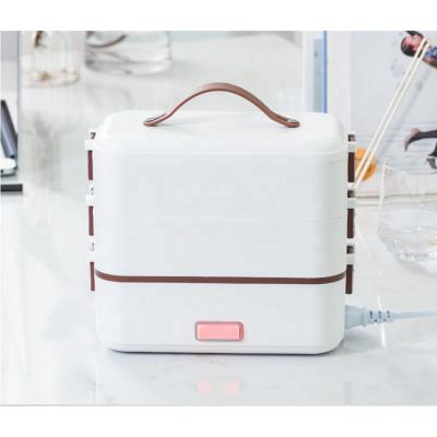 China PORTABLE Smart Bento Box Food Container Double-Layer 800ml Portable Electric Heating Preservation 110stainless Steel Liner for sale