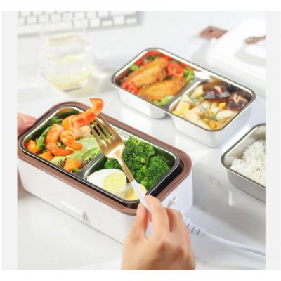 China 400ml PORTABLE Single Layer Bento Box Food Portable Electric Heating Storage Lunch Box 110Vstainless Steel Liner for sale