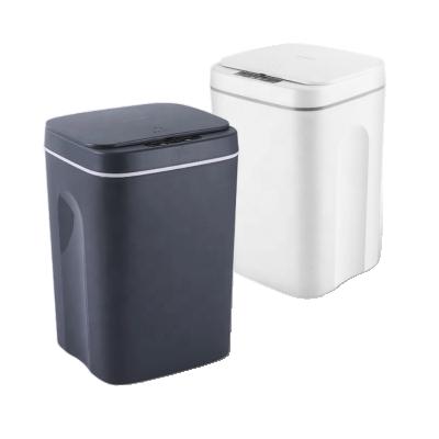 China WITH LID Wholesale 16L Touchless Smart Automatic Sanitary Trash Can Waste Bin Waste Bin With Sensor Smart Trash Bin for sale