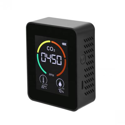 China Portable Digital Humidity ABS Air Quality Analyzer CO2 Sensor Gas Tester Monitor Desktop Air Quality Monitor for sale