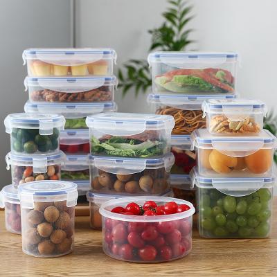 China Wholesale Food Storage Airtight Plastic Food Storage Containers Fruit Bento Boxes Kitchen Storage Container for sale