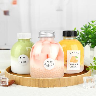 China Milk Tea PP Cup Christmas Party Use Disposable Dessert Foam Cup 250ml Yogurt Milk Bottle Plastic Bottle With Printing for sale