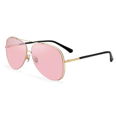 China Classic Polarized Fashion Sunglasses Design Luxury Polychromatic Metal Sunglasses For Shading for sale