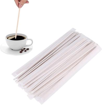 China Sustainable Coffee Stir Sticks / Wooden Coffee Stirrers Stirring Tea Stick With Custom Flat Bamboo Eco-Friendly Disposable Stirrers for sale