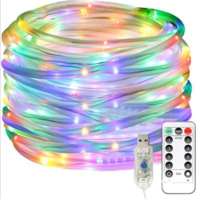 China Outdoor Indoor Decoration 10m 100LED USB With Remote Control Rainbow Light Tube Light Tube Box Battery Room Outdoor Decoration for sale