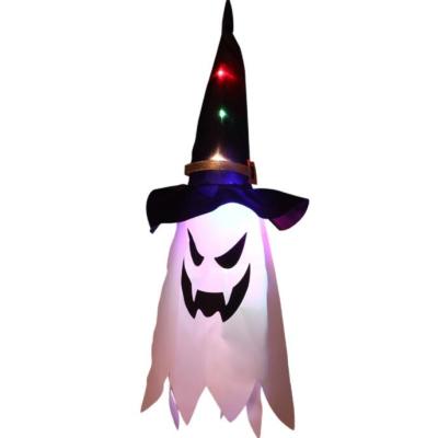 China Regular On/Flashing Halloween LED Lanterns Wizard Hat Ghost Hanging Lamp Face Ghost Lamp String Ghost Festival Horror Atmosphere Room Decoration for sale