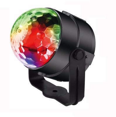 China Projection Lighting Colorful Rotating Ball DJ Light LED Rotating Light Guide Stage Light LED Remote Control Crystal Magic Ball for sale