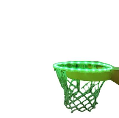 China Basketball RGB Changing Net Color Bright Outdoor Rainproof String Light Frame Decoration LED Basketball Ring Light for sale