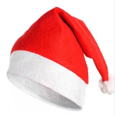 China Free Size Children And Adult Christmas Decoration Christmas Nonwoven Fabric Santa Claus Hat for sale