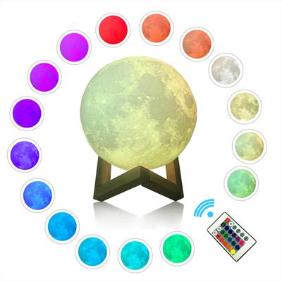 China Modern 3D Moon Lamp Blueteeth Speaker Moon Night Light With Remote for sale