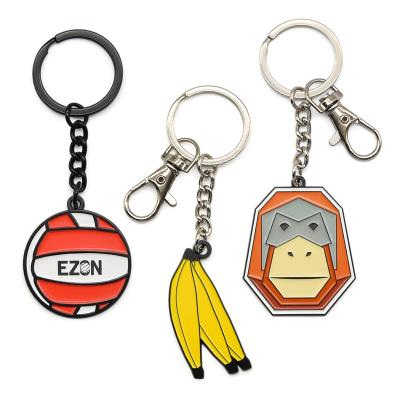 China ALL THE factory wholesale custom meow arrival metal keychains anime enamel metal key chain for sale for sale