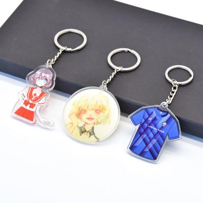 China ALL Wholesale Custom Printed Acrylic Key Chain Charms Fashion Cartoon Character Key Chain for sale