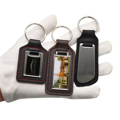 China ALL PROMOTIONAL Leather Car Key Holder Souvenir Custom Leather Key Chain Metal Car Key Chain With Logo for sale