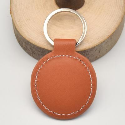 China ALL Custom Genuine Leather Key Chain Car Logo All Shape Engraved Leather Key Chain for sale