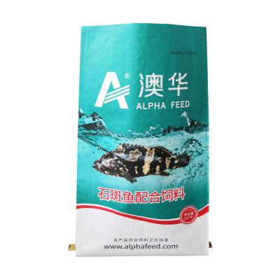 Chine La nourriture pour poissons animale d'oiseau de bétail a utilisé les sacs stratifiés 20kg 25kg 50kg à sac tissés par pp de film à vendre