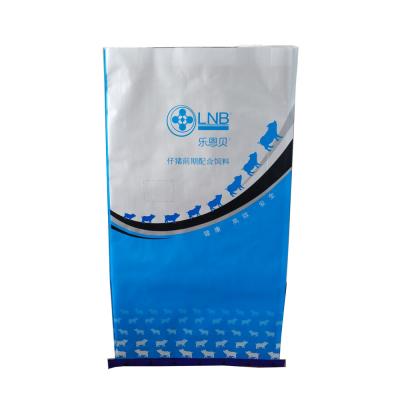 China Plastic Animal Feed Packaging Food Grade PP Woven Pig Feed Bag for sale