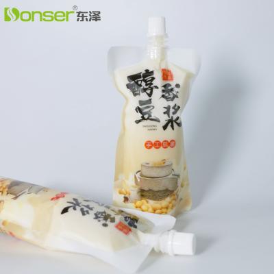 China Reusable Printed Ziplock Clear Drink Ood Spout Pouch  Accept Customized Logo for sale