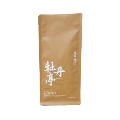 China Coffee Pla Kraft Paper Bag Biodegradable Zipper Food Packaging Pouch for sale