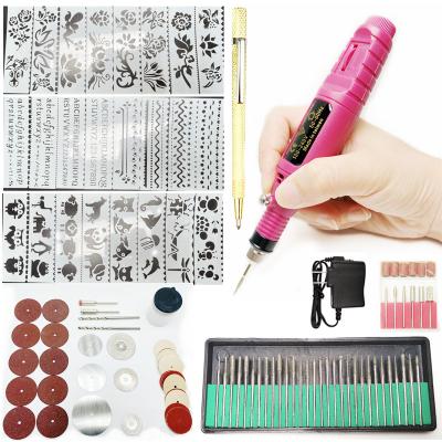 China For Polishing 12v Mini Electric Grinding Manicure Tool Set 108 Gauge Nail Drawing Manicure Knife Hand Knife DIY Sets for sale