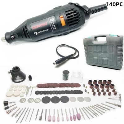 China Sanding Wholesale 140 Sets Mini Speed ​​Regulation Electric Grinding Drill DIY Tool 130W Electric Rotary Polishing Machine for sale