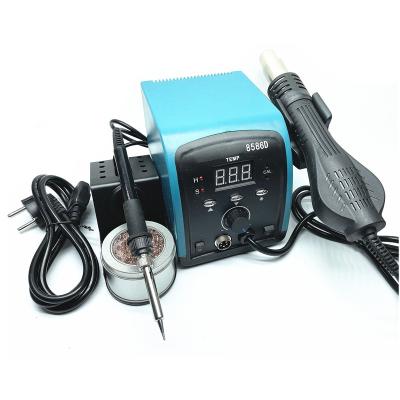 China Welding new 8586D electronic components digital display constant temperature table repair table electric iron pneumatic welding gun for sale