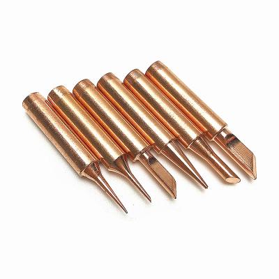 China PCB etc low price copper soldering iron head 6 sets Iron Head Constant Temperature Table Internal Thermoelectric Welding Accessories for sale