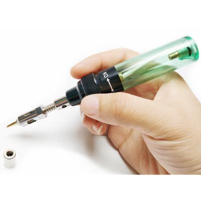 China Electric Welding Inflatable Iron Pencil Grip Portable Gas Pen Tool Butane Gas Solder Outdoor Cordless Green for sale