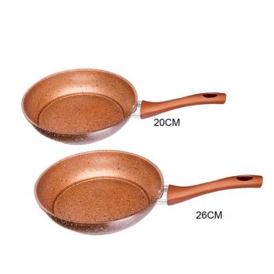 China Factory Direct Sale CLASSIC Aluminum Stick Pan Marble Coating Frying Pan Aluminum Cookware Non 26cm Non for sale