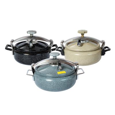 China Colorful sanding safety pot aluminum alloy pressure cookers cookware wholesale for sale