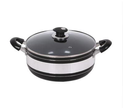 China Non Viable Tornado Stick Aluminum Pot and Stock Pot Factory Cooking Pot Set Non-Stick Cookware Wholesale Casserole 18-40 cms for sale