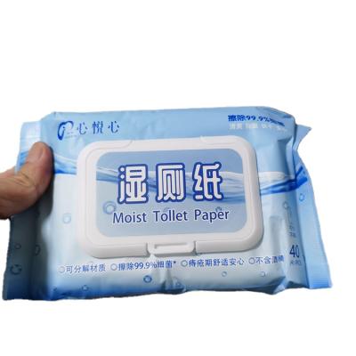 China Wholesale 40 Pcs Fresh Toilet Cleaning Biodegradable And Quick Dry Moist Wet Papers for sale