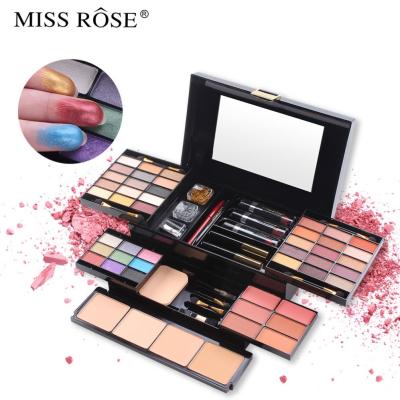 China MISS ROSE 39 Color Waterproof Eyeshadow 6 Color Blush 4 Color Powder Cake Eyeshadow Box Makeup Box Makeup Box for sale