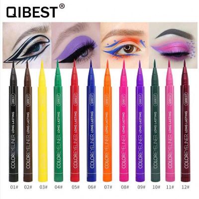 China Size Quality 12 Color Eyeliner Waterproof Liquid Waterproof Easy To Wear Make Up Eye Liner for sale