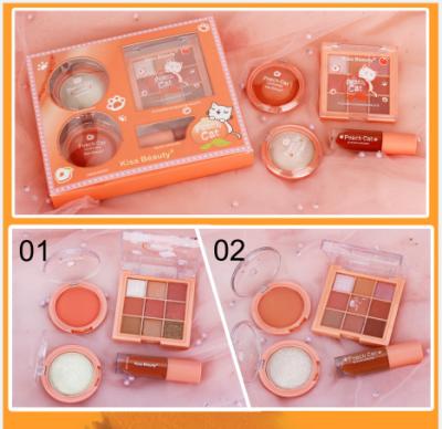 China 2021 KBs Waterproof Hot Selling Eyeshadow Highlighter Bar Lip Gloss Combination High Makeup Gift Set for sale