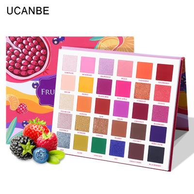 China Ucanbe30 Waterproof Colors Palette Matte Pink Makeup Eyeshadow Fruit Pie Lining Eyeshadow Palette for sale