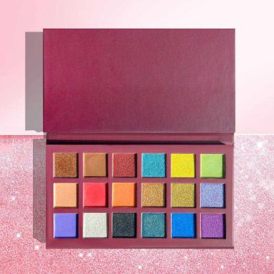 China Wholesale OEM ODM wholesale waterproof 18 color eye shadow eyeshadow palette private label waterproof vegan custom stocking moq for sale