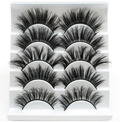 China 5 Pairs 20mm Thick Long Lashes False Eyelash 5 Pack Mixed Types Fake False Eyelashes for sale