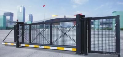 China Aluminium Alloy Cantilever Automatic Sliding Gates With Mesh for sale