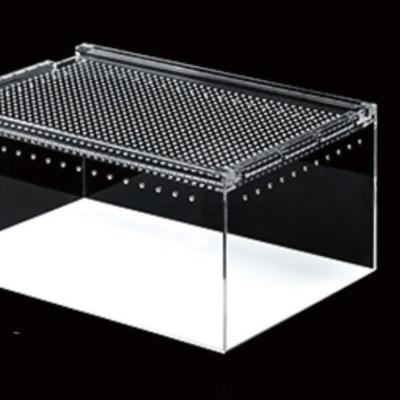 China Breathable Reptile Acrylic Feeding Box, Plastic Mini Reptile Greenhouse Cage for sale