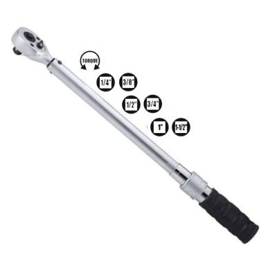 China ALLOY adjustable torque wrench with push the button to release the grip for sale