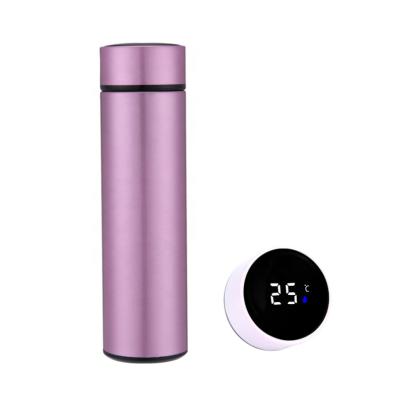 China PORTABLE Special led lid temperature display double layer vacuum flask water bottle for adults and kids for sale