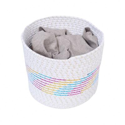 China Viable Chinese Supplier for Sale Woven Cotton Rope Home Organizerstorage Basket for sale