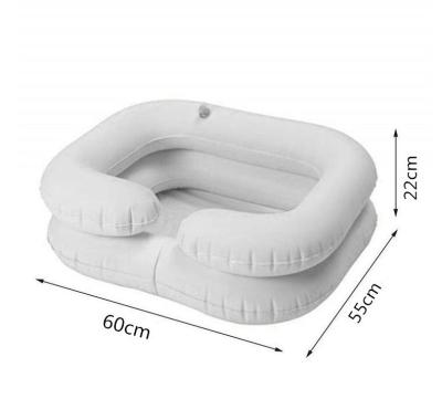 China Portable Elder Anti Splash Bath Viable Bed Inflatable Hair Sink for sale